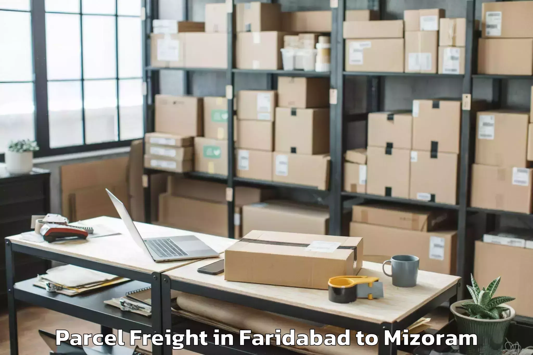 Hassle-Free Faridabad to Khawzawl Parcel Freight